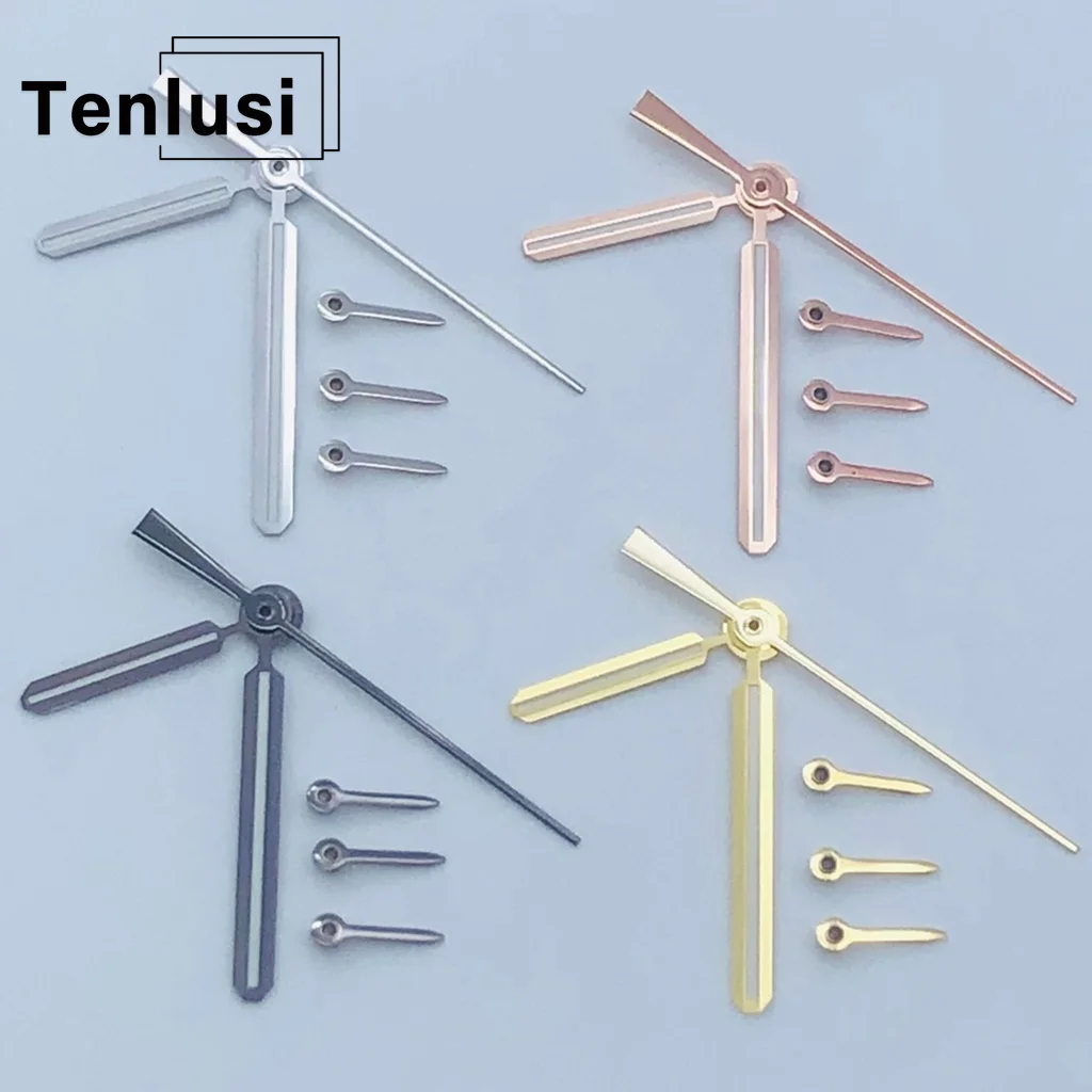 Tenlusi 6Pins VK63 VK63A Watch Hands Set Luminous Green Silver Gun Metal Gold Rose Gold - Replacement Clock Hands
