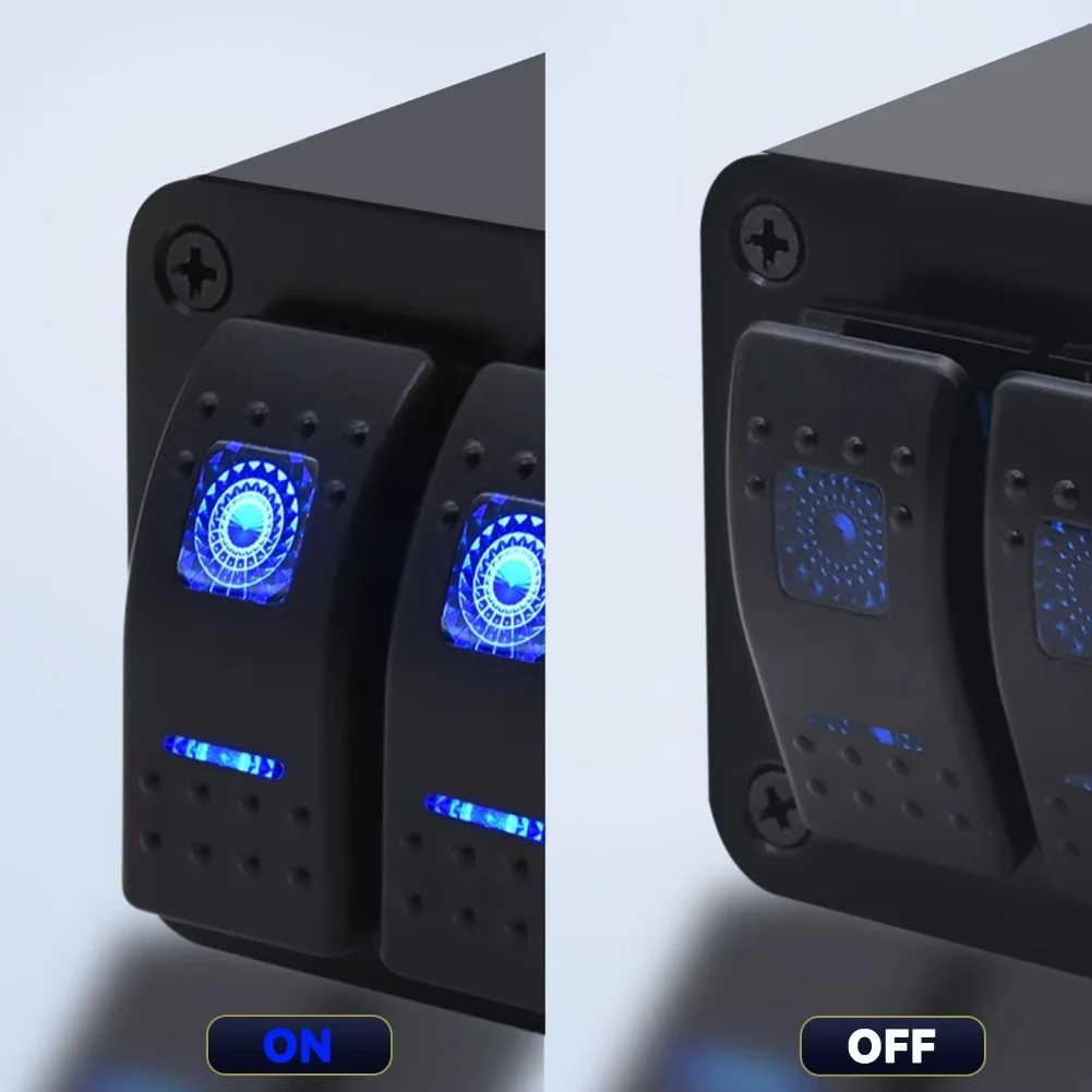 

Панель быстрой зарядки, переключатель 12 В, 24 В, быстрая среда, простая установка, встроенный светодиодный индикатор, управление несколькими устройствами