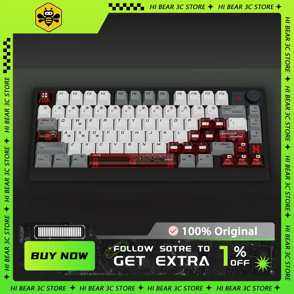 

BEE With T&I Hacker 75m Magnetic Switch Keyboard Aluminium Alloy 8k Gamer Keyboard Custom Rgb Hot Swap Gaming Accessories Gift