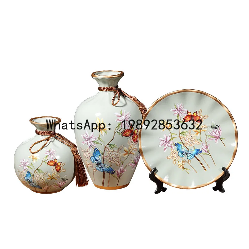 

Ceramic vase ornament - modern minimalist style for living room, dining table, and dried flower arrangements