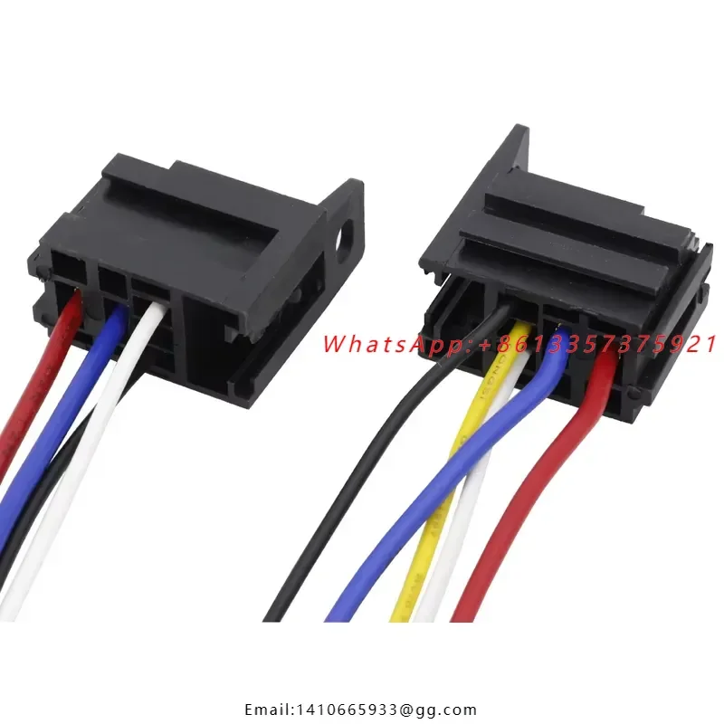 4/5Pin Automotive Violet Relay Socket with Wire with Terminal 12V/24V30A Modified Nylon Flame Retardant Auto parts view 3