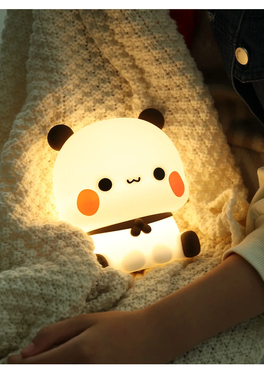 Kawaii Bär Panda Bubu Und Dudu Led Nachtlicht Lampe Niedlichen Cartoon Nachtlicht Tier Schlafzimmer Dekorative Wohnzimmer Puppen Geschenke