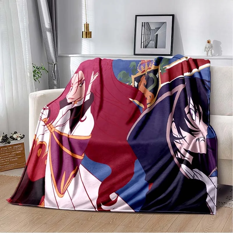 Fashion Anime Blanket Sofa Winter CODE GEASS Warm Bed Fleece Custom Nap Home Fluffy Soft Blankets King Size Microfiber Bedding