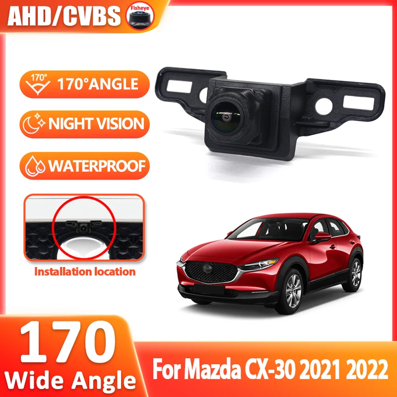 

Fisheye Lens AHD 1080P Fisheye CCD Car Front View Parking Positive Logo Camera For Mazda CX-30 2021 2022 Wide Angle Car Vehicle
