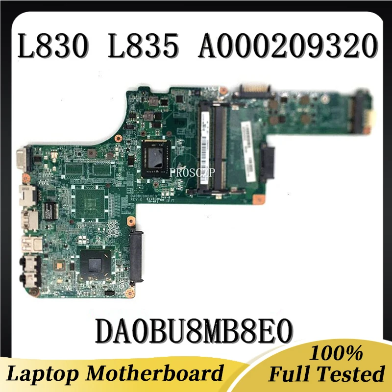 High Quality Mainboard Free Shipping For L830 L835 Laptop Motherboard DA0BU8MB8E0 A000209320 W/SR0U4 I3-2375M CPU 100% Tested OK