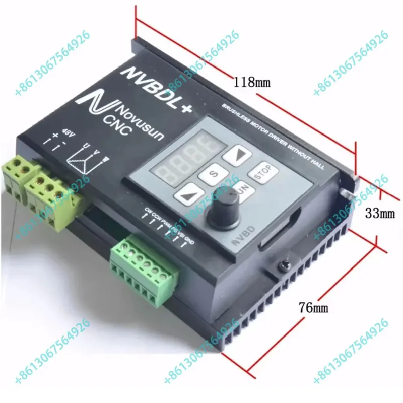 NVBDL 48 V bürstenloser Spindeltreiber ohne Hall 55 mm Klemmhalterung mit Schrauben 400 W 12000R ER11 bürstenloser Spindelmotor-Kit