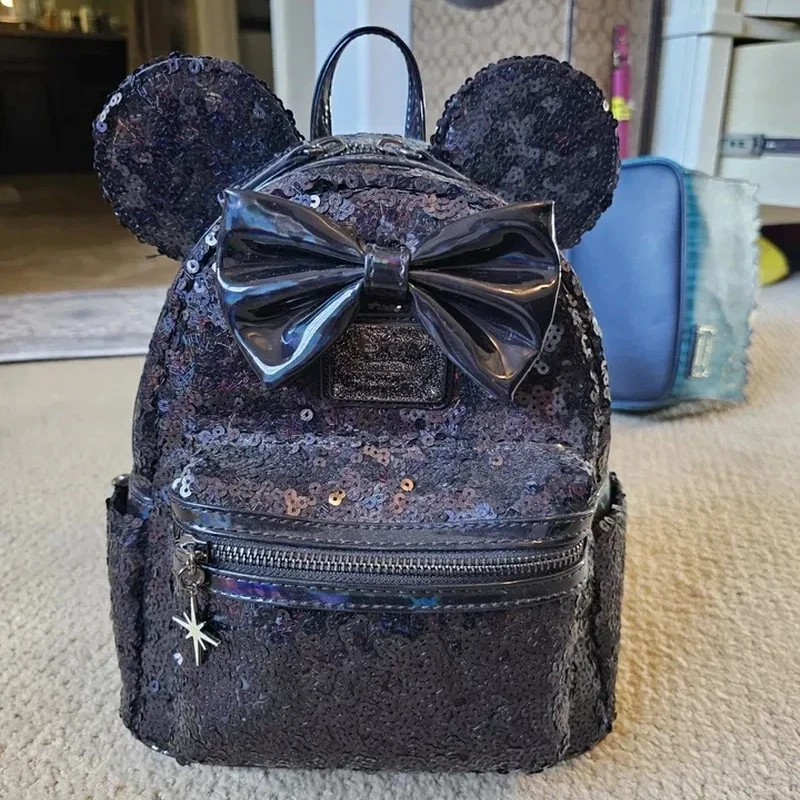

Birthday Gift For Girls Disney Loungefly Exclusive Disney Celestial Dreams Black Holographic Sequin Minnie Mini Backpack
