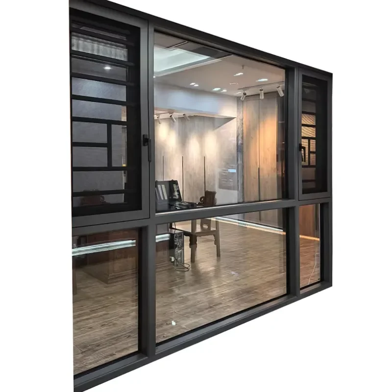 Custom Villa House Project Window and Door Double Glazed Aluminum Casement Windows