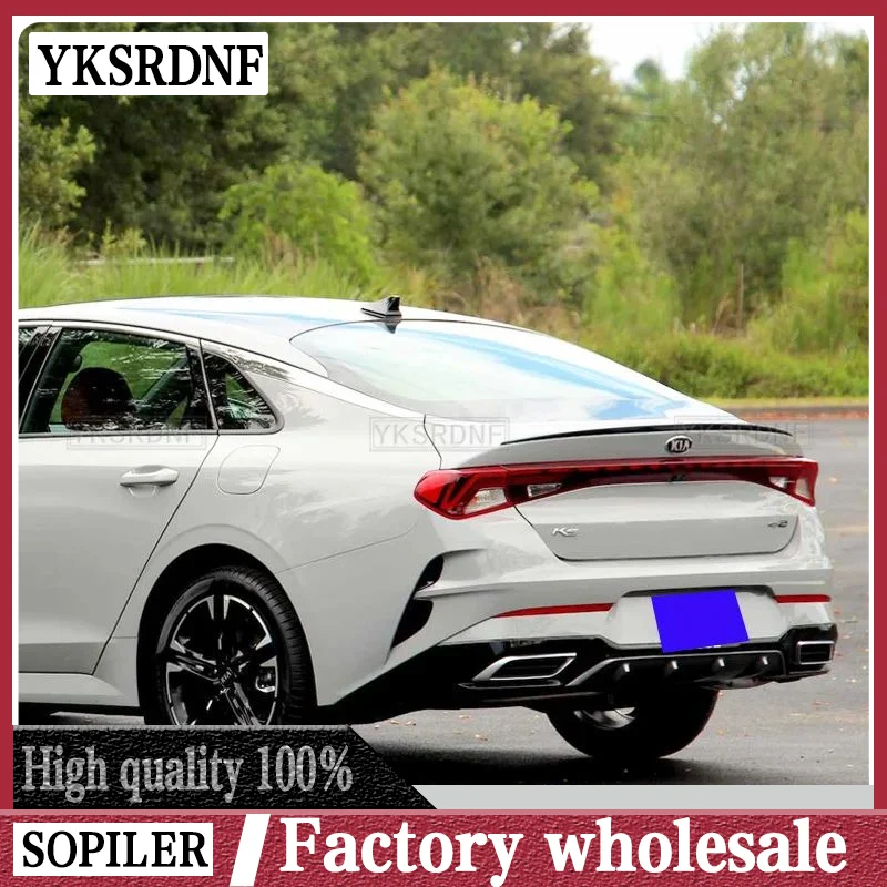 For Kia Optima K5 GT 2020 2021 K5 DL3 Spoiler ABS Plastic Gloosy Black Rear Trunk Lip Spoiler Car Tail Wing Decoration