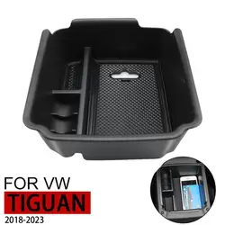 Car Armrest Storage Box Tray for VOLKSWAGEN VW Tiguan 2018-2022 2023 And Taos 2022 2023 Auto Storage Accessories E7X3