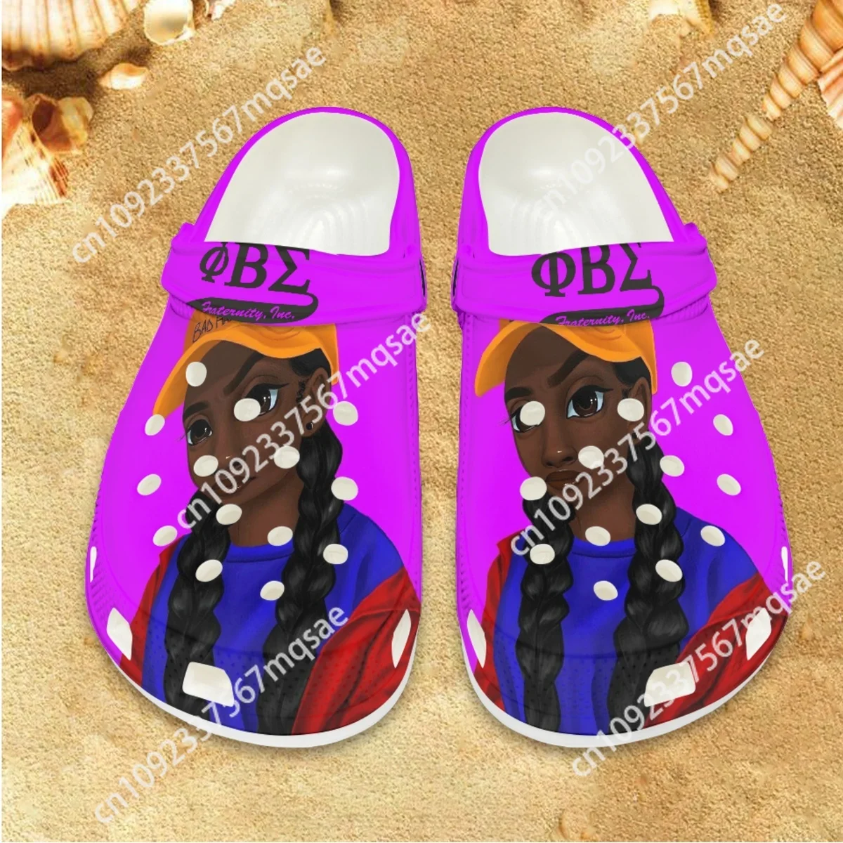 

Anti-Slip Ladies Bathroom Shower Slippers Phi Beta Sigma Print Fashion Beach Travel Sandals Couple Light Casual Garden Shoes New