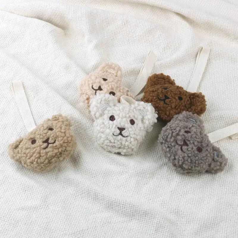 

16FE Baby Handmade Pacifier Chain Clip Dummy Nipple Holder Clips Infant Soft Cartoon Bear Chain Toy Crib Pendant Accessories