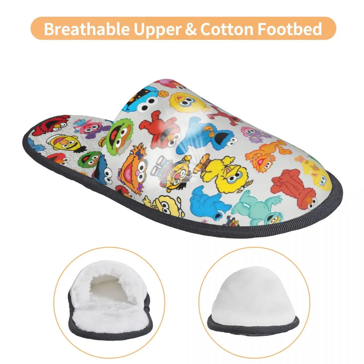 مخصص كوكي مونستر برامج التلفزيون شبشب منزل النساء لينة رغوة الذاكرة الانزلاق على أحذية شبشب الفندق #3