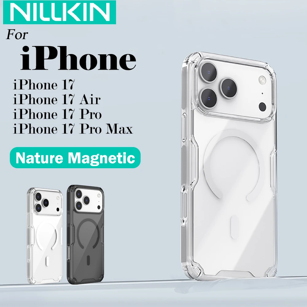 Nillkin для iPhone 17 Pro Max 17 Air 17 Pro, магнитный прозрачный чехол из ТПУ с рамкой, чехол для телефона