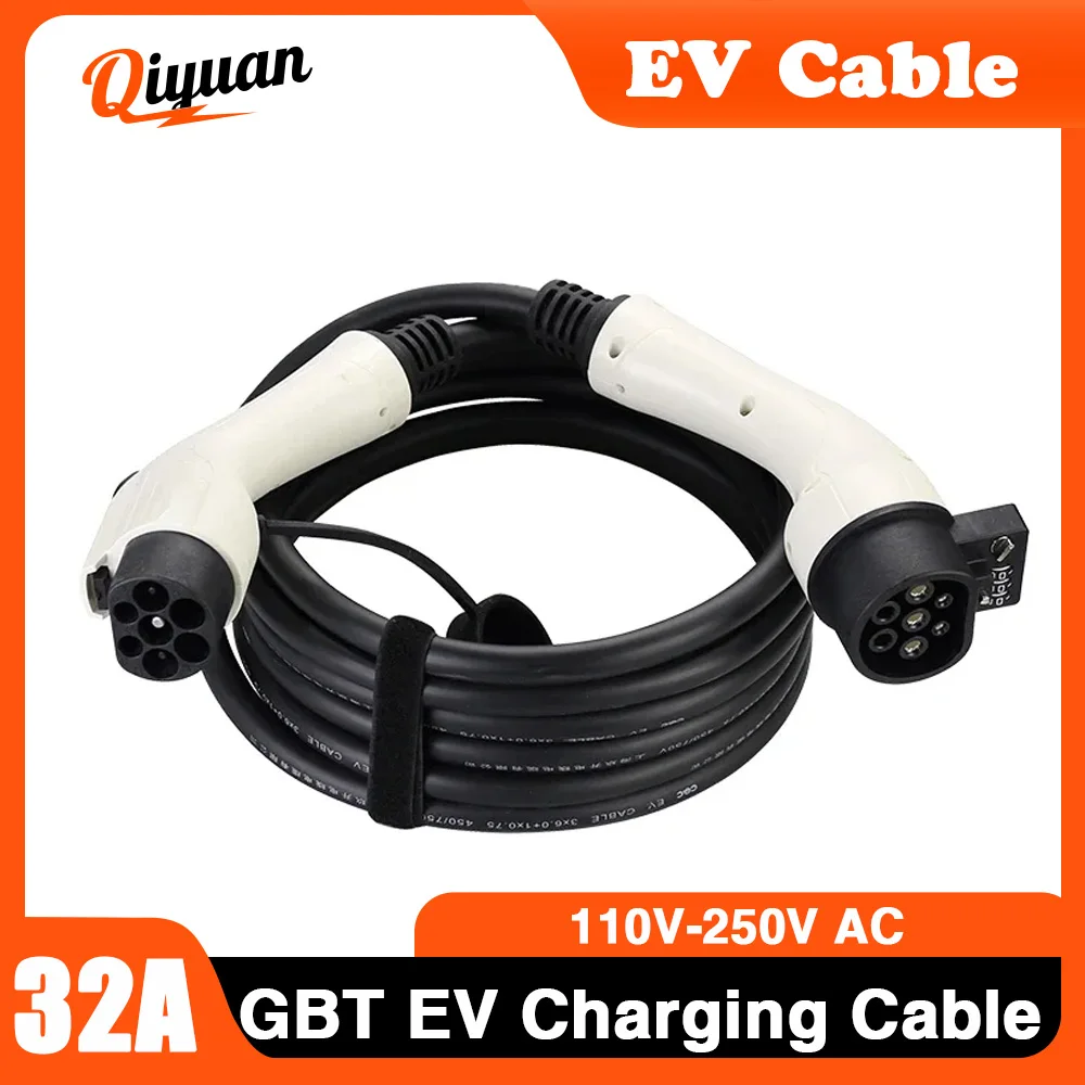 Electric Vehicle Charging Cable GBT 5M Extension Cord 7KW 32A EV Charger Station For BYD Car Tesla Model And 2023 Accessories