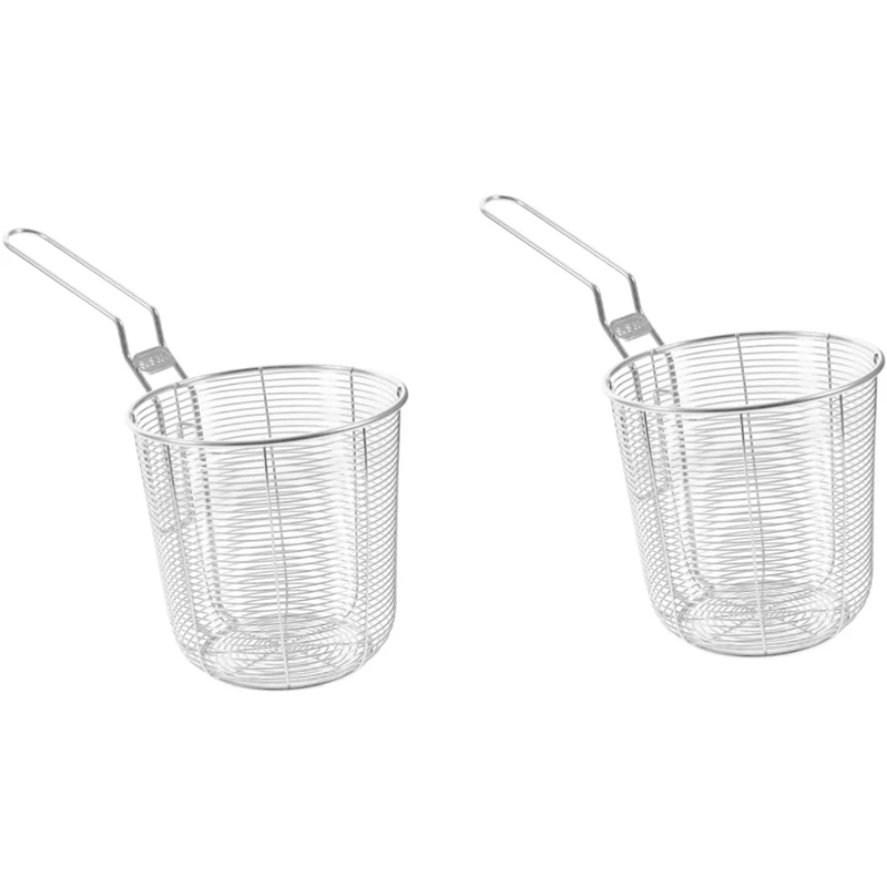 2 Pcs Hot Pot Strainer Stainless Steel Colander Household Fried Basket Net Leaking Hot Pot Filter