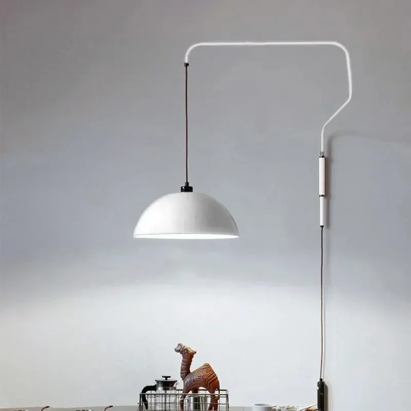 Nordic Designer โคมไฟติดผนัง Originality เรียบง่ายยาวแขนปรับ Sconces ห้องนอนข้างเตียงห้องนั่งเล่นห้องครัวโคมไฟ