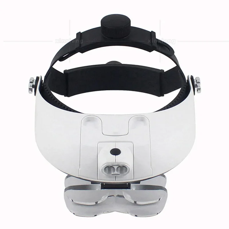 Headband Glasses Magnifier 1.0X 1.5X 2X 2.5X 3.5X Eyewear Magnifier for Embroidery Optical Len with Backlight Reading Magnifying