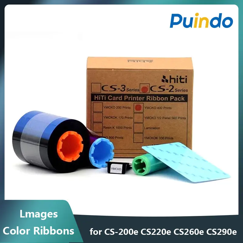 Original HiTi CS200e YMCKO 400 Lmages Color Ribbons Universal Code Ribbon for CS-200e CS220e CS260e CS290e