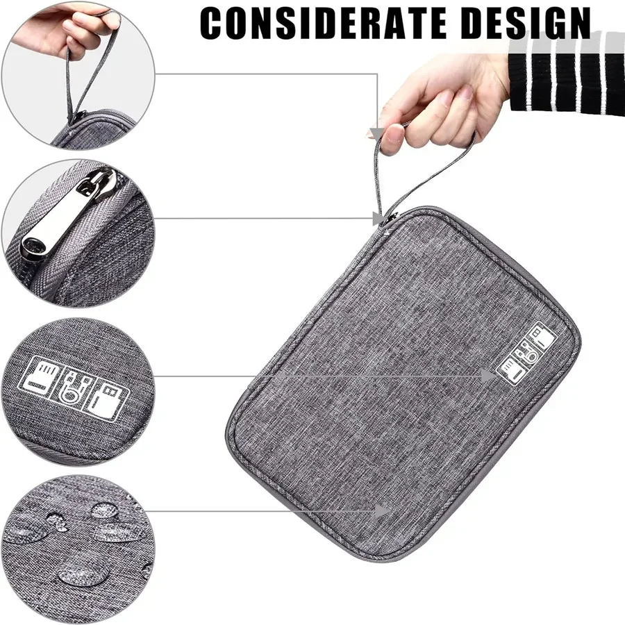 Practical Cable Travel Packing Cube Portable Digital USB Gadget Storage Bag Charger Wires Case Cosmetic Deposit Pouch Accessorie