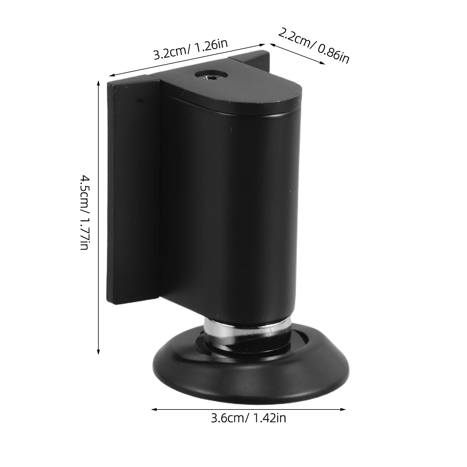 Door Stop Matte Black No Drill Anti Collision Protector for Home Office Hotel Garage Door Stopper Self Adhesive Doorstop