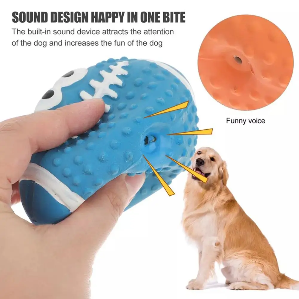 Toys For Small Large Dogs Chihuahua Golden Retriever Natural Latex Dog Balls Anti Bite Interactive Dog Chew Toy Pet Squeak J9k4