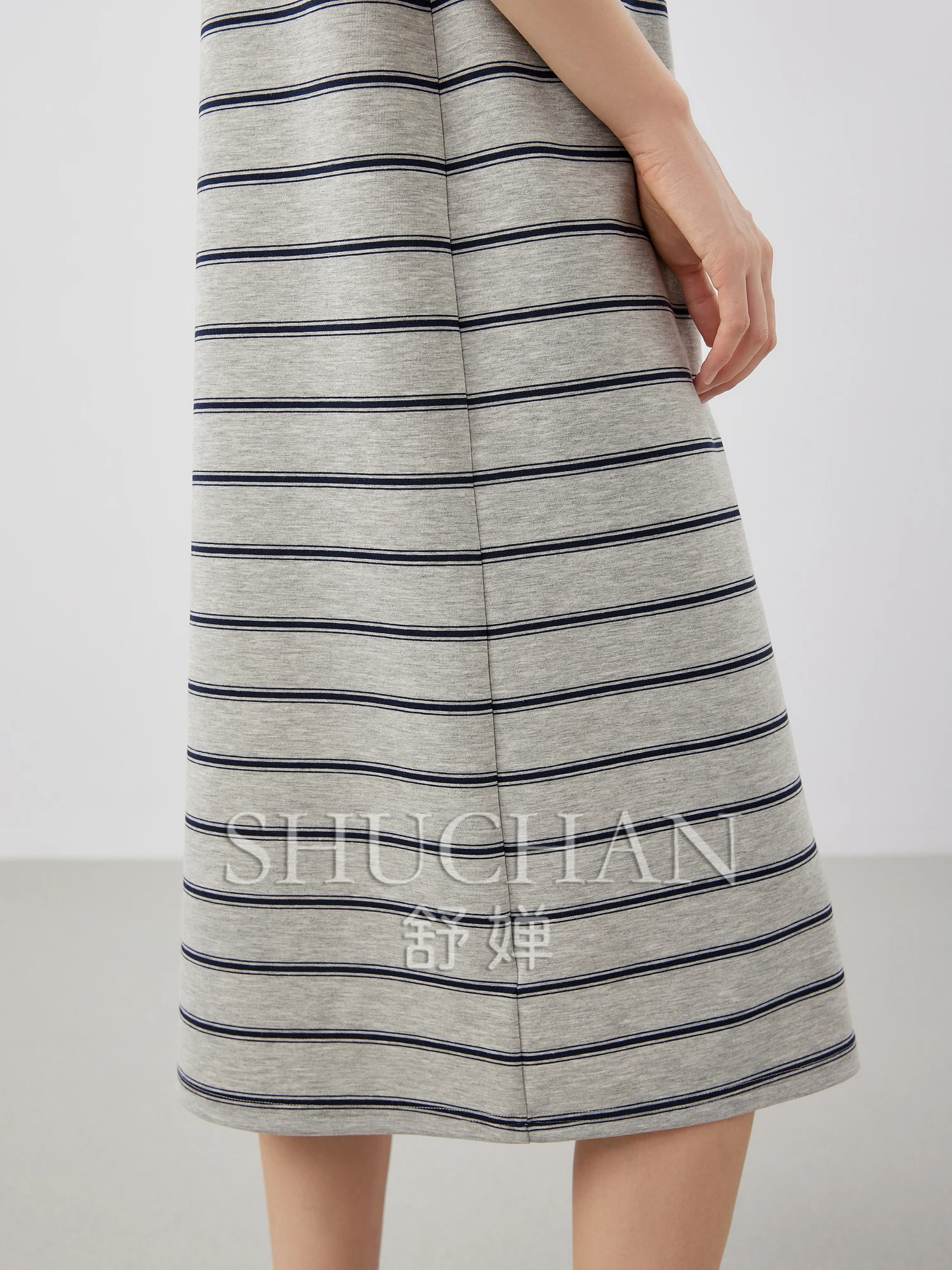 Lui weekend, stedelijk casual klassiek gestreept T-shirt met split aan de voorkant Dames vestidos de verano mujer 2025