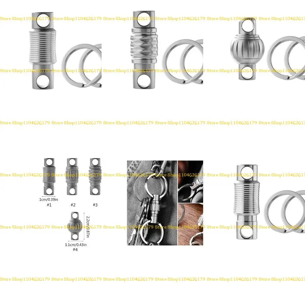 

A1A2 Titanium Alloy Key Chain Quick Release Swivel Key Rings Car Keychain Holder Mini Rotating Rings Buckle Detachable Keycha