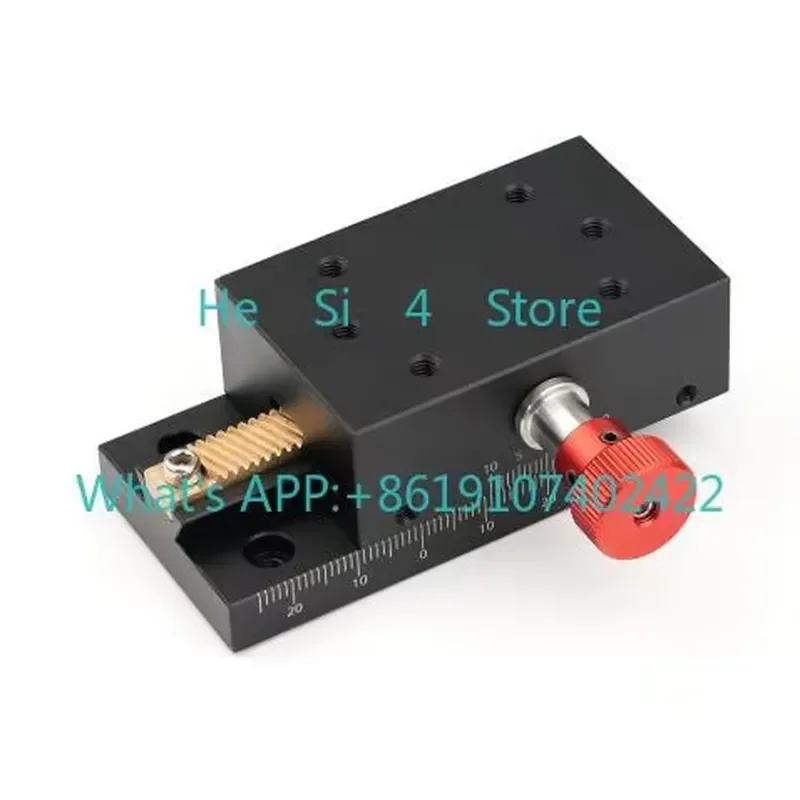 Manual X-axis Displacement Platform Precision Fine-Tuning 40 Stroke Slider Gear Rack And Rack Small Dovetail Slot Slide