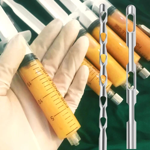 Imagen 2 del producto Rallador Becker de 1,8mm y 2,0mm, cánula cosechadora de puertos agrícolas Luer Lock para liposucción Facial, cosecha de grasa con extremo de borde afilado