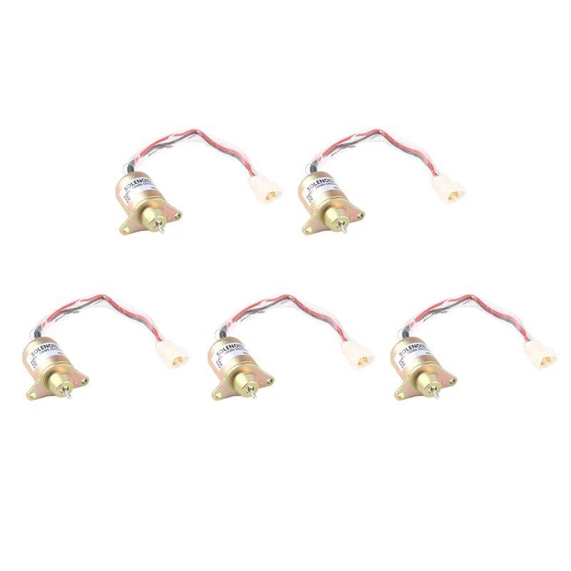 ABXF-5X 12V Engine Fuel Shut Off Solenoid Valve Shutdown For Yanmar 119653-77950