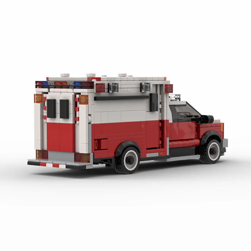 Car Series Moc Building Blocks New York Fire Brigade Ambulance Model Technology Bricks Brand-name Vehicle DIY Toys For Child