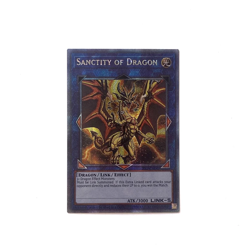 ORICA YUGIOH DIY karty Proxy Iron rycerz rewolucji świętości smoka nieoryginalne karty Anime angielska wersja