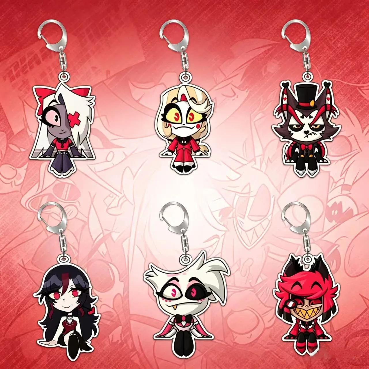 

For Hazbin Hotel Chibi Set series collection original Acrylic Anime Cartoon DIY Collection Toys Gift for friend Holiday Gift