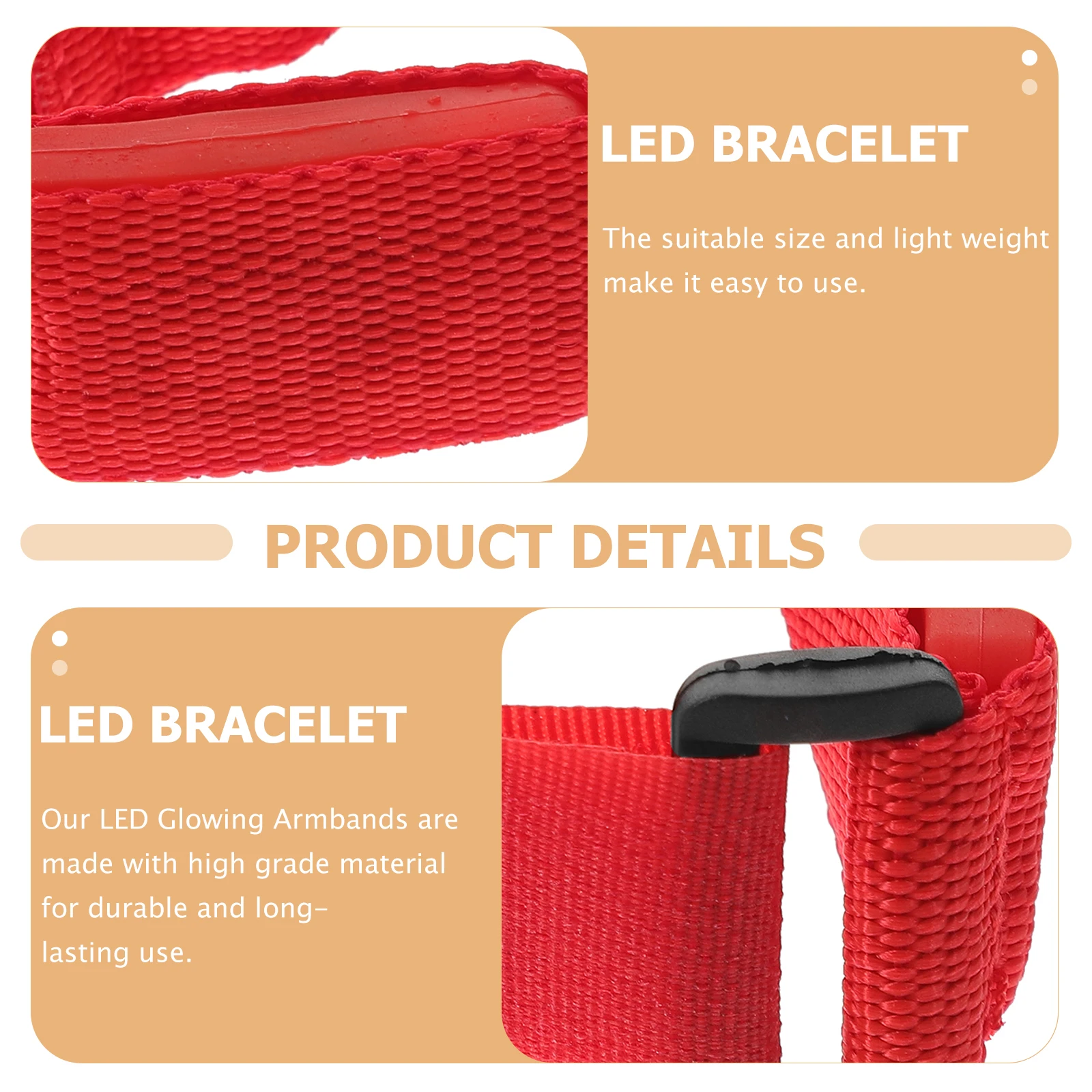 

Glowing Armband Led Sports Wristband Night Running Gear Light Up Bracelet Outdoor Cycling Walking Adjustable