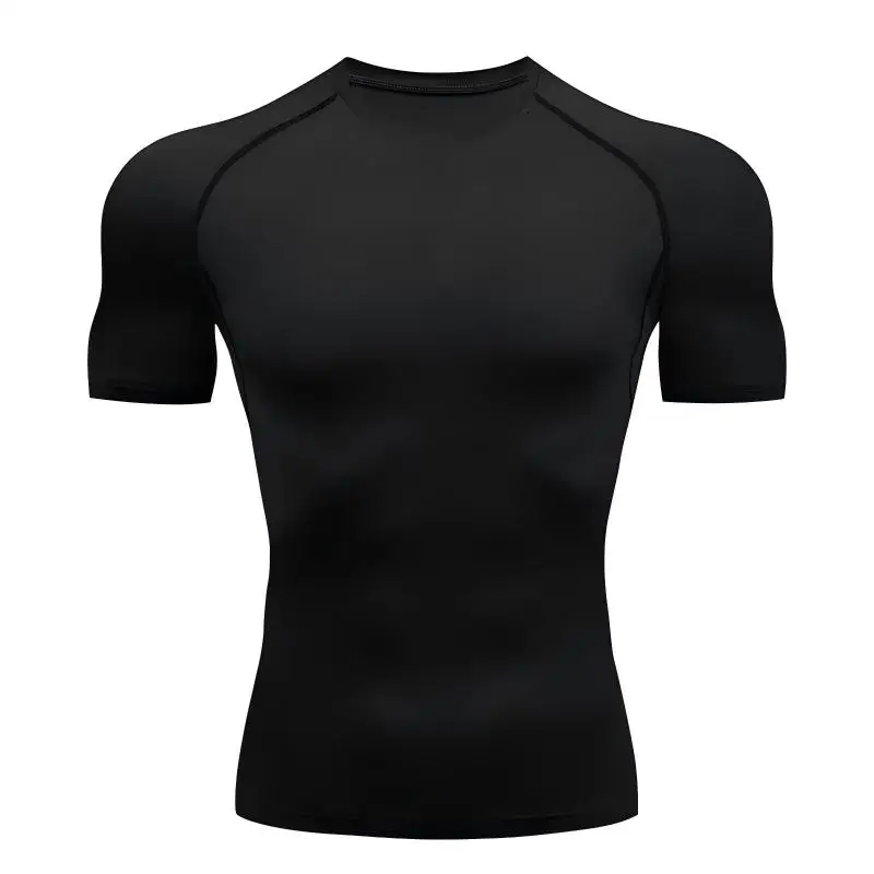 Men Running Compression T-shirt Short Sleeve Sport Tees Gym Fitness Sport Shirts Male Running Trainning Breathable Shirts