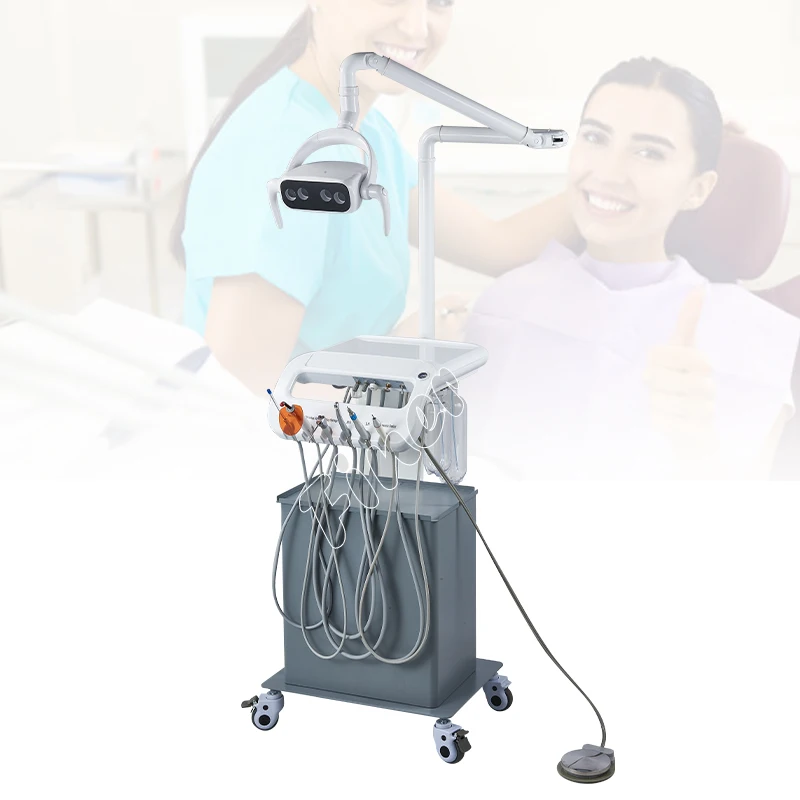 

Scaler handpiece portable built-in Air Compressor Den tal cart unit trolly Be auty salon LED light lamp veterinary