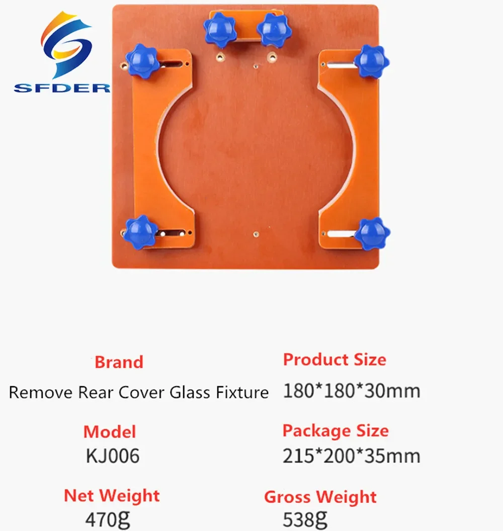 Mechanic Phone Rear Glass Removal Fixture Adjustable Spring Holder for Phone Back Cover Repair Clamp