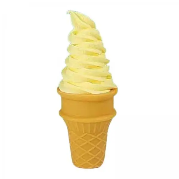 6xFake Ice Cream Cone Food Model for Display Dessert Photo Props Desktop Decor Yellow