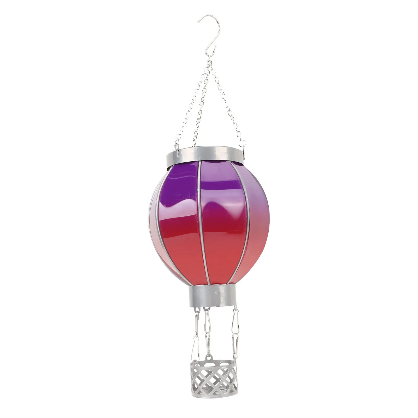 Solar Fire Balloon Lantern Gradient Red Exquisite Decorative Fire Balloon Solar Lights for Patio Yard Garden Pathway Porch Holid