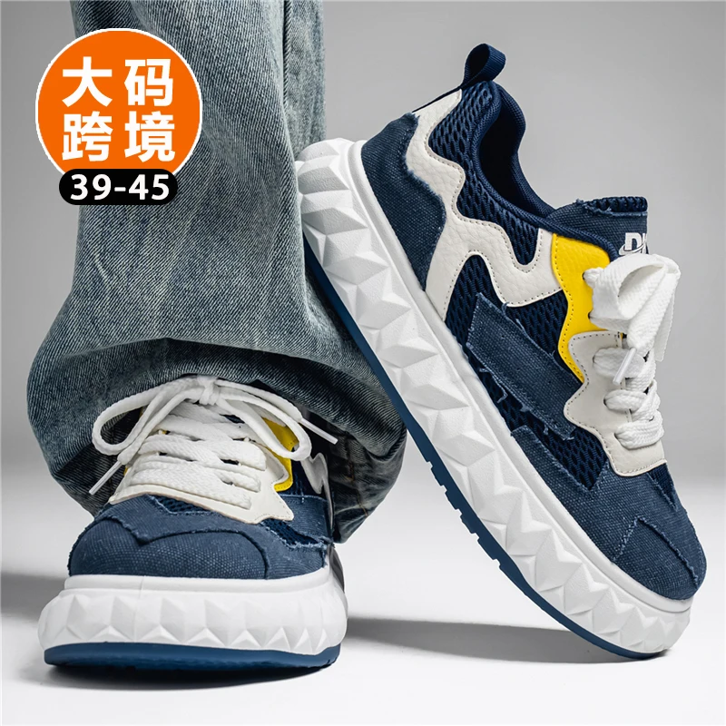 Summer Ventilated Mesh Men Athletic Sneakers Shock Absorb Non Slip Outsole Sweat Resistant Upper Jogging Walking Outdoor Casual