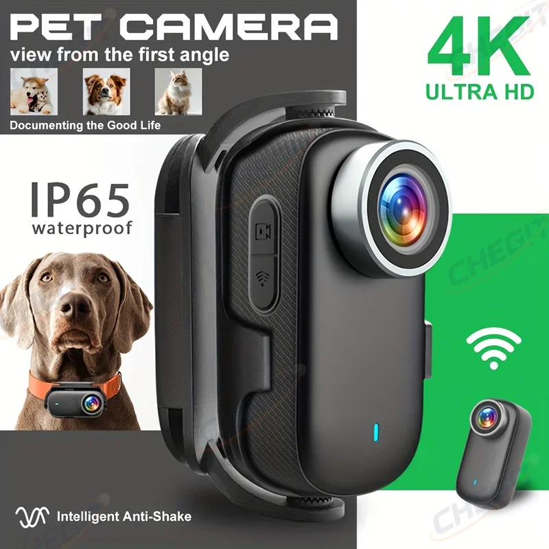 

4K Мини Wi-Fi Экшн-камера Портативная камера POV для большого пальца Носимая спортивная камера с водонепроницаемым чехлом для езды на велосипеде и путешествий