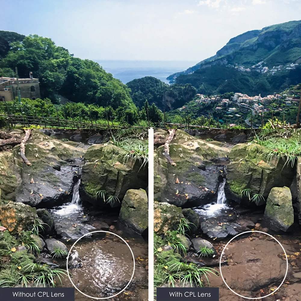 Magnetic Holder Universal 52MM 67mm CPL Filter Circular Phone Camera Lens Polarizer Filter Lens Reduce Glare on Water Fishing view 4