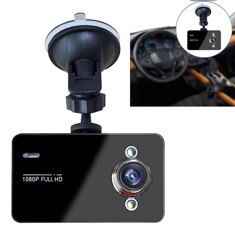 Car Driving Recorder 1080P Dvr Dual Lens Front and Rear Cameras Night Vision 24-Hour Parking Monitor Reversing Assist