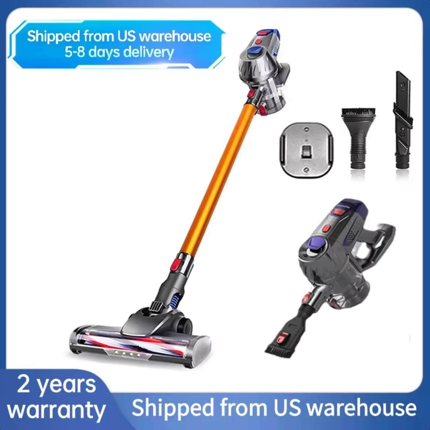 

Wireless Handheld Vacuum Cleaner Broom 15kPa Powerful Suction Carpet Floor Bedding Cleaner Removable Battery