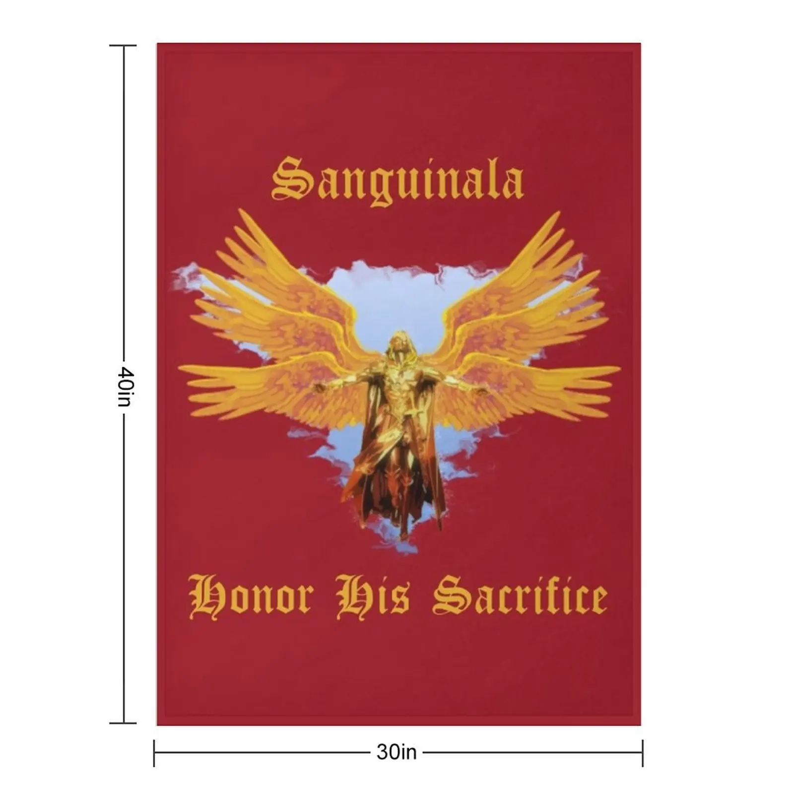 Sanguinala - Honor His Sacrifice Throw Blanket Bed covers Winter beds Travel Hairys Blankets