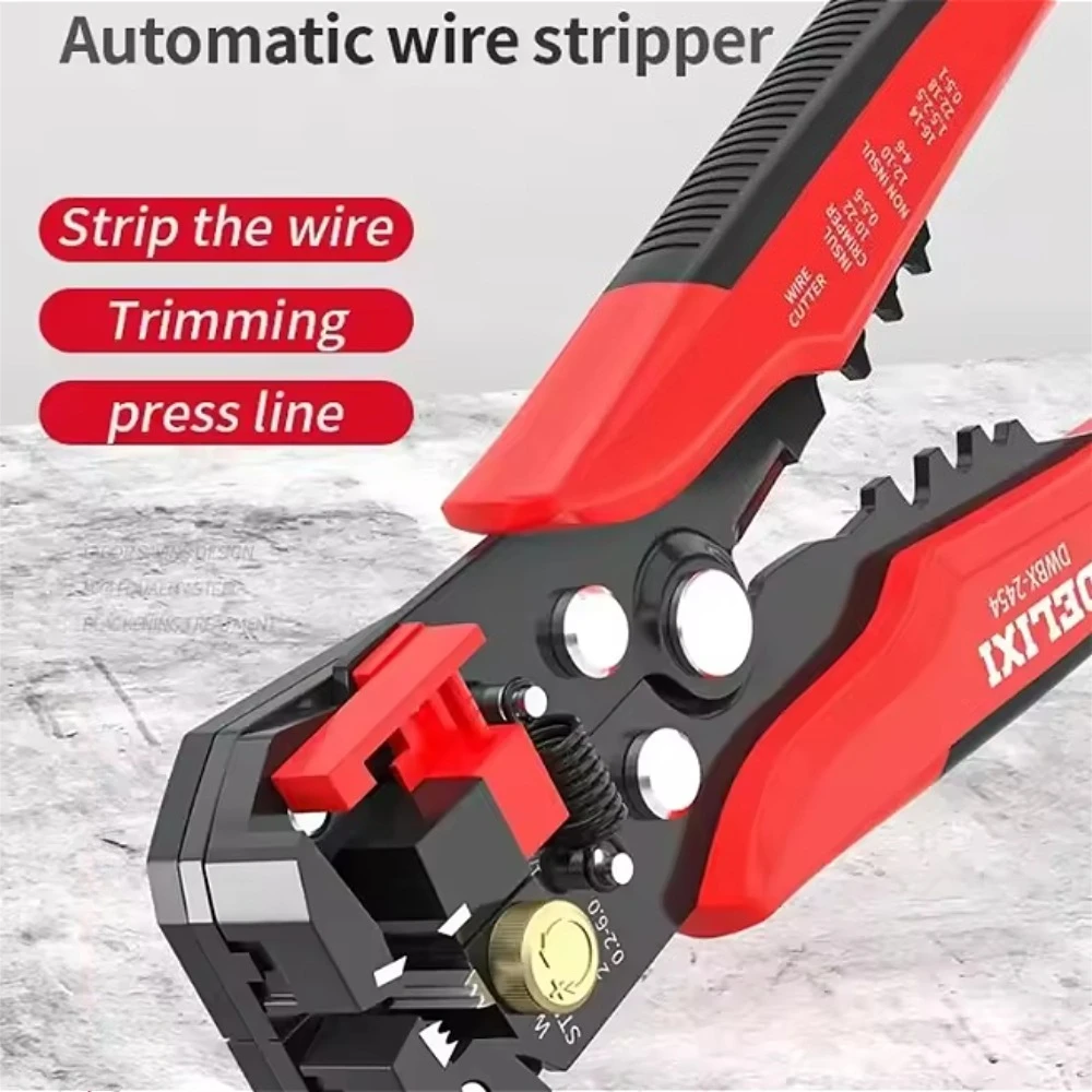 Crimper Cable Cutter Professional Electrician Wire Stripper Tools Adjustable Automatic Wire Stripper Multifunctional Pliers