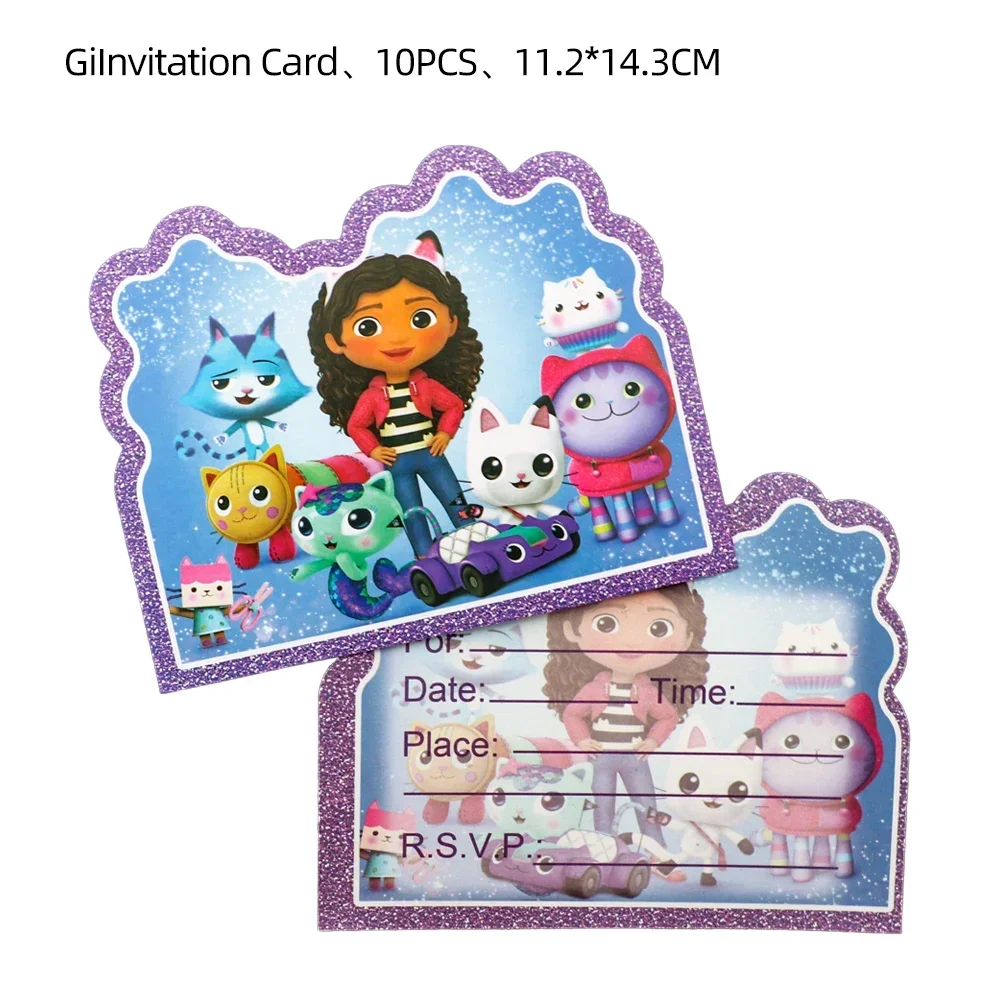 Gabby's Dollhouse Birthday Party Supplies Kit Banner Plates Cups Tablecloth Balloon Cupcake Topper Decor Globos Gift Set view 6