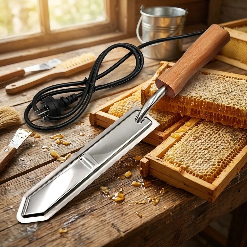 Stainless Steel Uncapper Electric Honey Uncapper Consistent Heat Control Ergonomic Grip Design Efficient Wax Melting