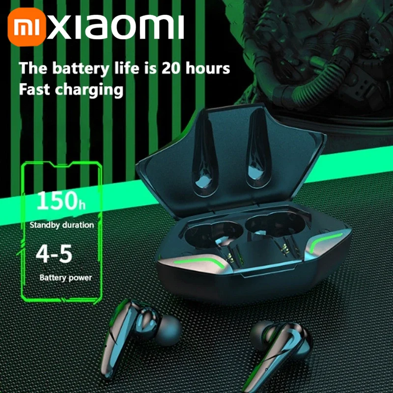 Xiaomi bluetooth fones de ouvido jogos sem fio bluetooth fone de ouvido fones alta fidelidade com microfone caixa carregamento jogo